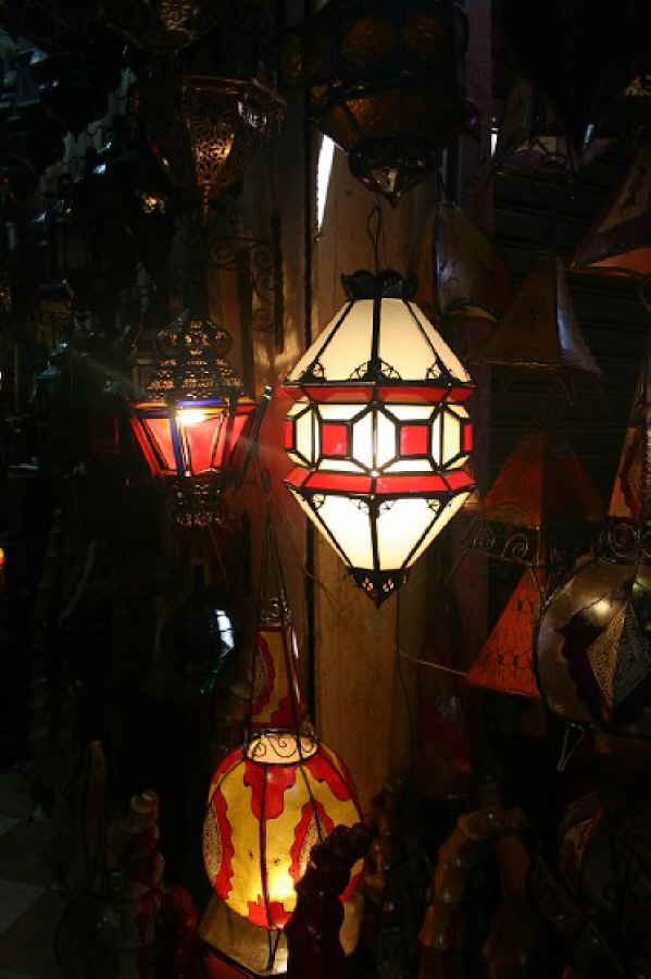 Marakesch Ziegenfelllampen